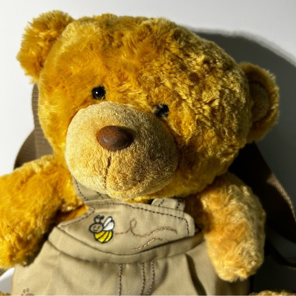 Aurora Backpack Buddies Plush Goldie Bear Toddler Backpack Adjustable Straps - Picture 2 of 8